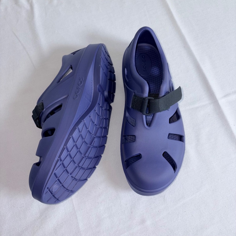 OOFOS OOCANDOO Sandals 10 Water Drop New Purple Recovery Comfort Strap Shoes - Picture 8 of 9